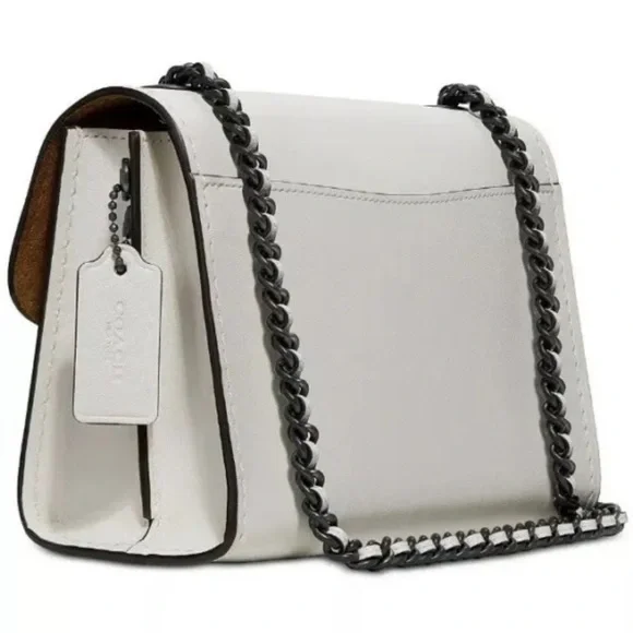 Coach Parker 18 Floral 54622 EmbroideredChalk/Gunmetal Shoulder Bag
